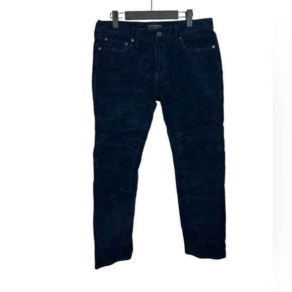 Banana Republic Slim Fit Navy Blue Corduroy Pants - Picture 1 of 5